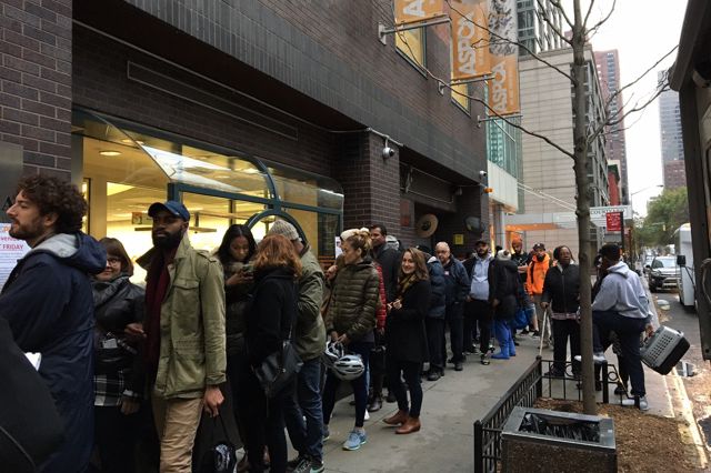 The line outside the ASPCA on Cat Friday
